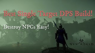 NEW WORLD BEST TARGET DPS BUILD  RAPIERSPEAR  BUILD THIS NOW [upl. by Girand]