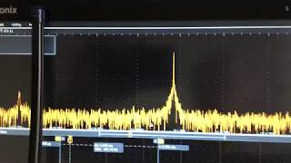 TEK MSO5 Scope FFT of 14MHz RF 100mW QRP WSPR Transmission [upl. by Alyks]