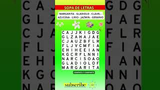 RESUELVE ESTA SOPA DE LETRAS EN 20s  En Esta Sopa de letras BUSCA palabras que sean FLORES [upl. by Tome]