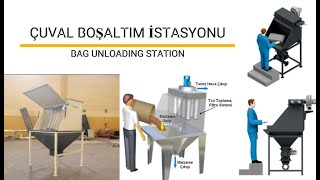 çuvalboşaltım çuvalboşaltistasyonu bagdischarge bagunloader bagdumper bagemptying dumpstation [upl. by Garnes]