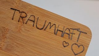 DIY Holz mit einem Brennkolben verschönern Geschenkidee [upl. by Gildas]