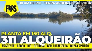 311 ALQ R 100 MIL POR ALQ  TEM MAIS DE 10 KM DE RIO PODE IRRIGAR PLANTA 150 ALQUERÃO [upl. by Labannah92]