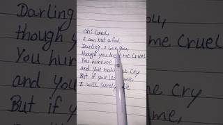 Oh  Carol Lyrics Lets Sing and Learn English  Oh Carol neilsedaka shorts ohcarol [upl. by Layod887]