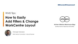 WMS Tip  Add Filter amp WorkCentre Layout [upl. by Ardnoik]