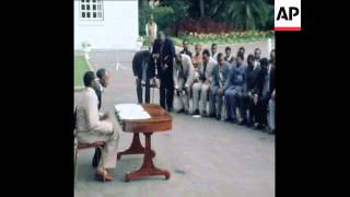 UPI CUTS 21 4 80 MUGABES CABINET SWEARINGIN CEREMONY [upl. by Shaina428]