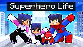 Having a SUPERHERO LIFE in Minecraft [upl. by Abbotson312]