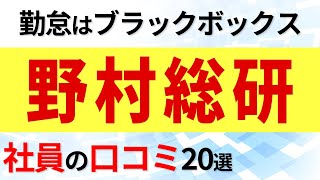 野村総合研究所 社員の口コミ20選 [upl. by Xavler555]