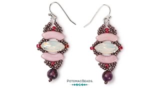 Nifty Navette Earrings  DIY Jewelry Making Tutorial by PotomacBeads [upl. by Porta]