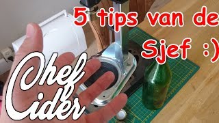 5 tips om meer plezier te hebben van je kroonkurkapparaat  Chef Cider [upl. by Dreda334]