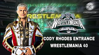 CODY ENTRANCE AND WRESTLEMANIA 40 STAGE PYRO ANIMATION [upl. by Leahcim]