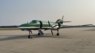 Key Lime Air Fairchild Swearingen Metroliner LYM 303N2728G Departs for Denver APA from MKG [upl. by Vonny454]