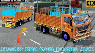 EICHER PRO 2059 TRUCK BUSSID MOD DOWNLOAD NOW  4K GAMEPLAY FOR BUS SIMULATOR INDONESIA [upl. by Nussbaum225]