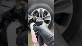 Foaming Wheel Cleaning Super Satisfying cars detailing [upl. by Swigart]