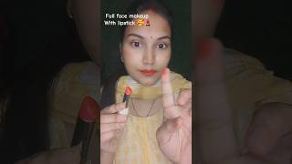 Full face makeup with lipstick 💄 shortsfeed amazinghacks makeup hack ytviral lipstickhacks [upl. by Cece]