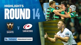 Northampton v Saracens  HIGHLIGHTS  Thrilling 71Point Match  Gallagher Premiership 202324 [upl. by Mile]