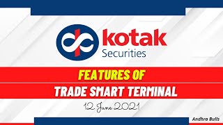 Different Features of Kotak Trade Smart Terminal Telugu [upl. by Trista]