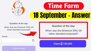 Time Farm Answer Today 18 September  Oracle Of Time Answer 18 September [upl. by Ainad558]