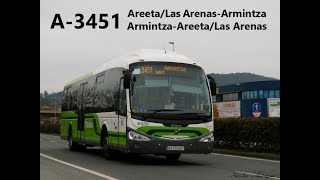 Bizkaibus Linea A3451 AreetaLas Arenas  Armintza Ida y Vuelta [upl. by Lowenstern]