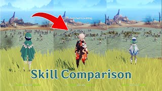 Genshin Impact  Skills comparison Crowd control Sucrose vs Kazuha vs Venti Comparison [upl. by Brigitte]