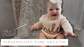 Stitch with Me Personalized Name Sweater [upl. by Backer]