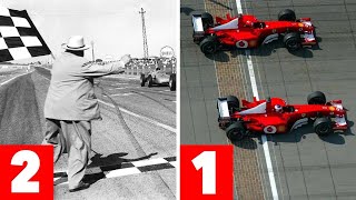 The CLOSEST Finishes In F1 History RANKED [upl. by Ellan722]