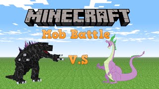 Minecraft Mob Battle Mobzilla VS Spikezilla [upl. by Haidej]