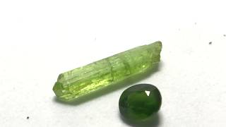 造岩礦物 輝石  透輝石觀察 Diopside [upl. by Ayerdna]