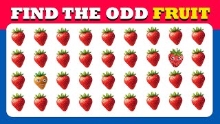 Find the ODD One Out  Fruit Edition 🍎🍉🍌  Easy Medium Hard  20 Ultimate Levels  QUIZ LOGAN [upl. by Notna]