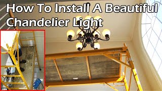 How To Install A Beautiful Chandelier Light In Your Home [upl. by Lexis]