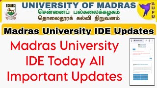 Madras University IDE June 2024 Exam And Dec Exam Revaluation ResultsPCP Assessment 👍 [upl. by Pearman747]