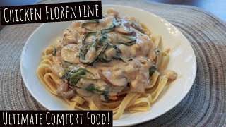 CHICKEN FLORENTINE PASTA RECIPE  One Skillet Recipe for Comfort Food [upl. by Yekcim892]