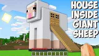 What is HIDDEN inside THE BIGGEST SHEEP HOUSE in Minecraft I found GIANT SECRET SHEEP BASE [upl. by Lauree734]