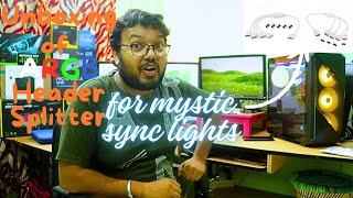 Unboxing ARGB Header Splitter Cable for Mystic Lights Sync Lights For Cabinet Lights  Price [upl. by Eam]