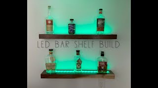 LED Walnut Bar Shelf Build [upl. by Kling]