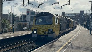 Freightliner locomotive convoy  services at Runcorn and Liverpool South Parkway 4324 [upl. by Akinna985]