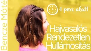 Egyszerű hullámos frizura hajvasalóval  1 Perces Tipp 4  Bencze Máté [upl. by Enairb]