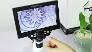 Koolertron 7 inch LCD Digital USB Microscope with 16G TF Card [upl. by Enelaj837]