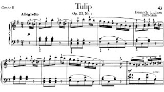 Piano Pieces for Children Grade 2 No28 Lichner Op111 No4 Tulip P43 Sheet Music [upl. by Holly]