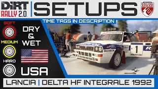 Lancia Delta HF 1992  USA SETUPS  DiRT Rally 20 [upl. by Ralleigh]