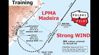 Pilot trenuje lądowania na Maderze przy skrajnie silnym wietrze na symulatorze Boeinga 737 [upl. by Chappie]