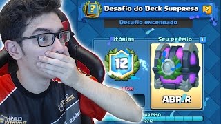 GANHEI O DESAFIO DO DECK SURPRESA O NOVO DESAFIO DO CLASH ROYALE [upl. by Curhan]