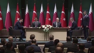 SH der Emir und Präsident der Türkei bezeugen Unterzeichnung von Vereinbarungen [upl. by Esyla]