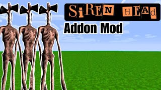 Siren Head Addon Mod Minecraft Pe  Siren Head Mod 121 [upl. by Liamaj]