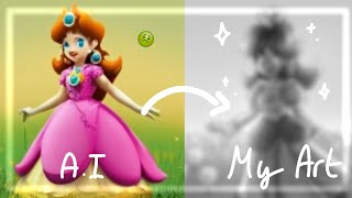 ☆ I remade AI art • Princess Daisy speedpaint ☆ [upl. by Tnahsarp]