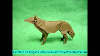 how to make origami wolf [upl. by Powel]