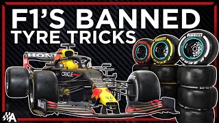 The BANNED F1 Tyre Tricks Teams Have Been Using To Fool Pirelli  Formula 1 2021 [upl. by Sella]