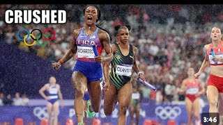 Watch USA Destroy Jamaica In Women 4x100m Relay Final [upl. by Magee]