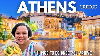 Exploring Athens Greece PreCruise Monastiraki Souvlaki and Hop On Hop Off Bus [upl. by Dulcea]