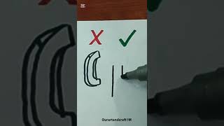 How to draw C ourartandcraft1m art foryou viralvideo condsty [upl. by Annaeoj]