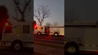 New Hanover FireRescue Engine 37 Responding to an AFA firetrucksresponding shortsfeed [upl. by Onez]